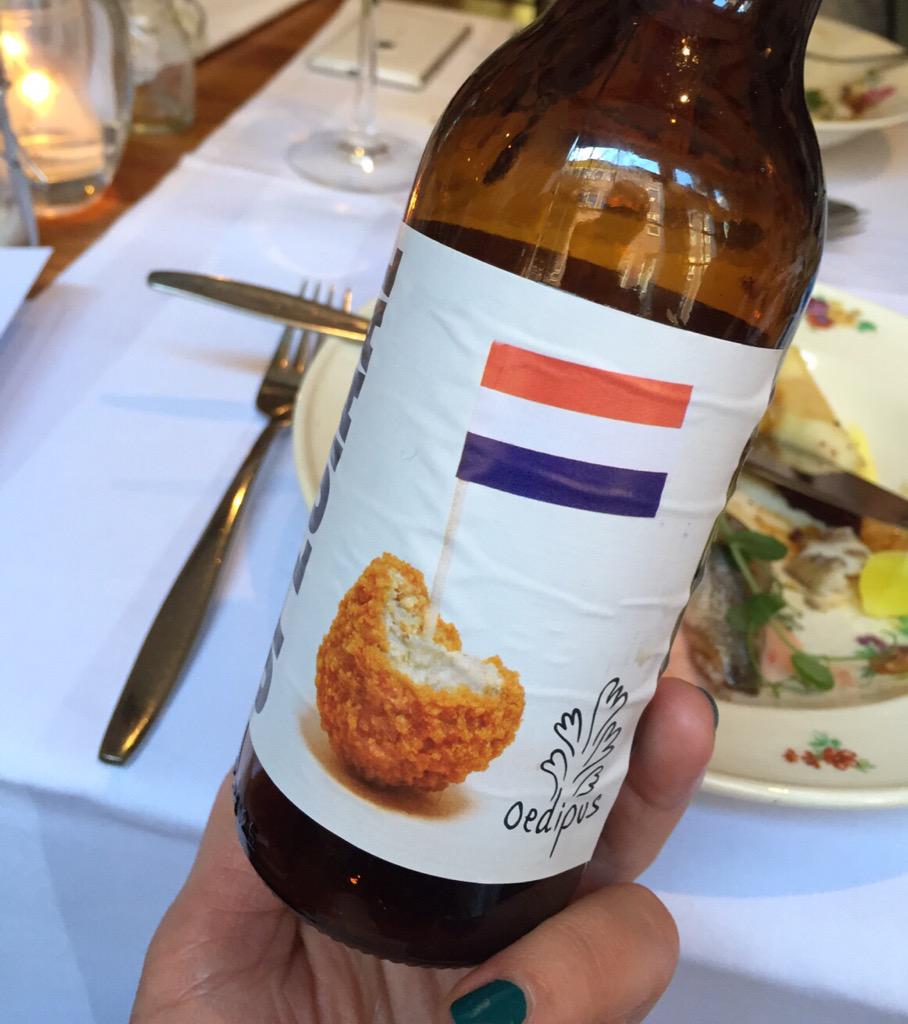 AmsBeerTours's tweet photo. Loving the new "SPECIAAL" bock beer from @OedipusBrewing inspired by chai tea. Cool label too right? http://t.co/YsvGgaQPzE