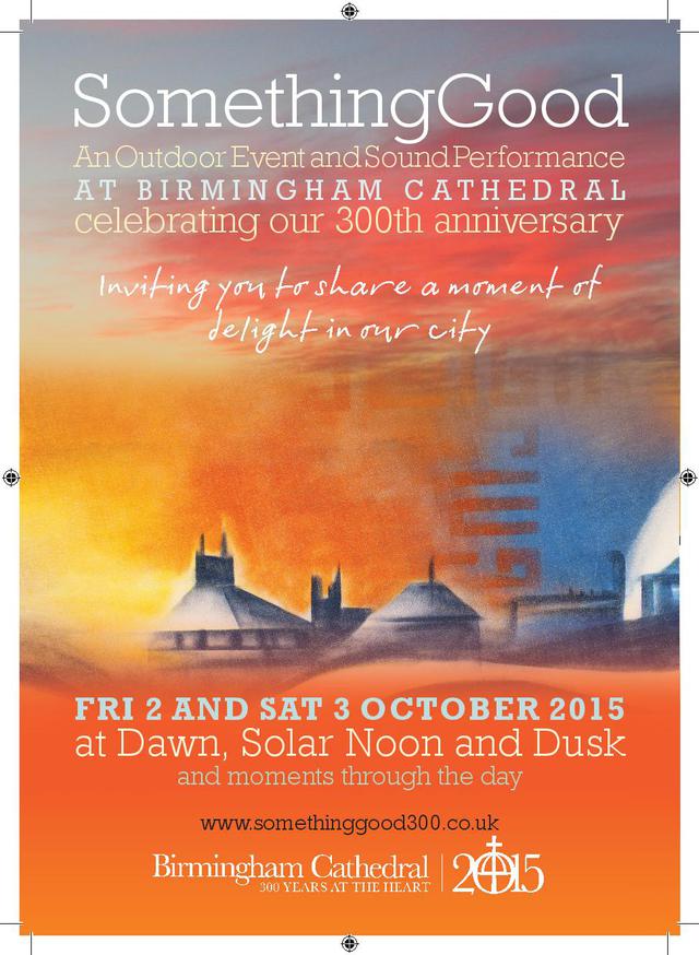 BhamComeandSee's tweet photo. Join us at solar noon for our #SomethingGood300 art celebrations at @bhamcathedral today. http://t.co/yCJPlM1K58