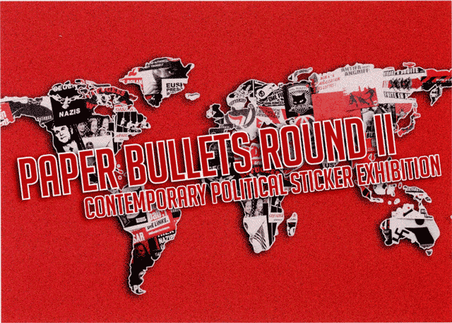 Ausstellung: Politische #Stickers weltweit 3.-24.Okt., StickerMuseum Berlin protest #urbanart tinyurl.com/n9mb87p
