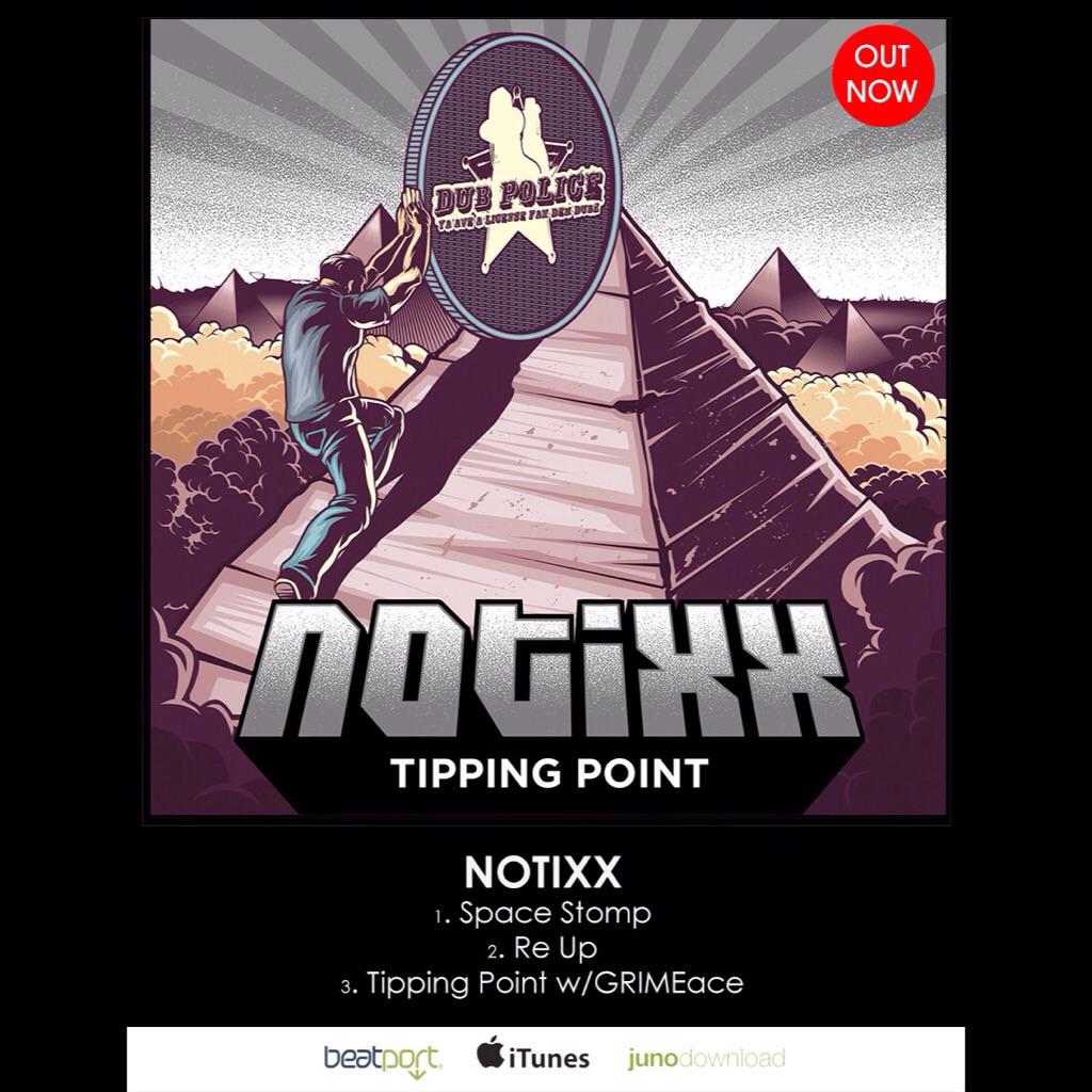 DubPolice's tweet photo. All leading digital stores & streaming platforms Tipping Point Out Now. #Notixx #dubpolice http://t.co/TQRp1rIS4v