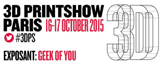 geekofyou's tweet photo. #jeuconcours gagner places @3DPrintshowFR RT+FLW jusqu'au 12 octobre suivi d'un tirage au sort. Faites suivre. #3DPS http://t.co/p62cj17G8f