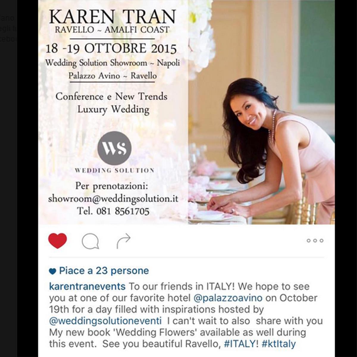 L'#evento con la #floral #designer si avvicina.Vuoi partecipare?Unica tappa al #Sud presso #Ravello con <a href="/WS_Wedding/">Wedding Solution</a>