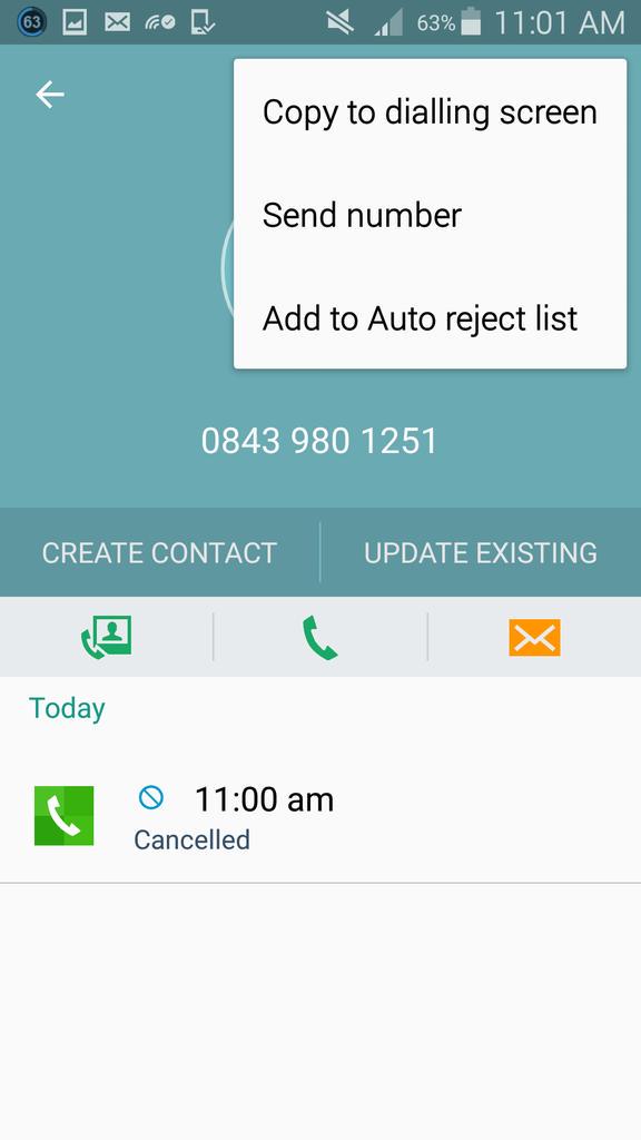 alexander_vann's tweet image. Fed up of annoying cold calls to your S5? just found &apos;Add to Auto Reject List&apos;- lovely! #autoreject #callscreening