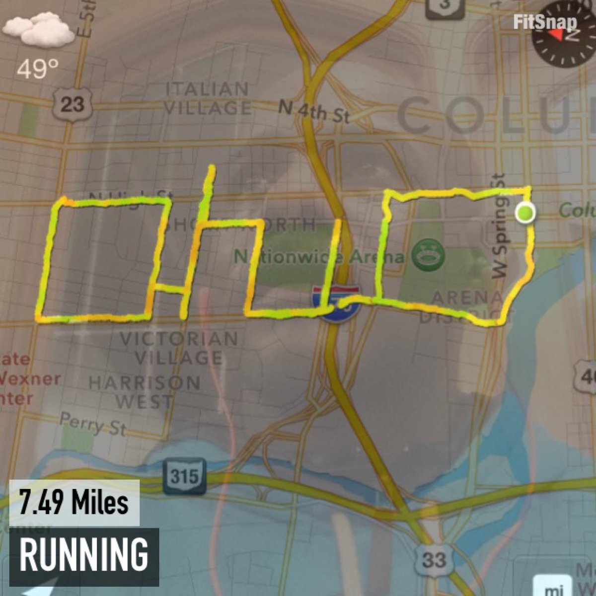 cdurant25's tweet photo. #HonorDefend #Ohio #FurtherFasterForever #Garmin #910XT #6Run4 #ColumbusRunning #FitSnap #FitColumbus #mapmyrun http://t.co/t3VCNPf1Nb