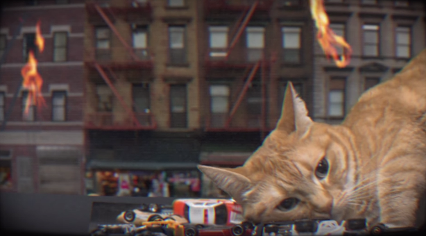 pitchfork's tweet image. Cats attack a city in @runjewels' @MeowTheJewels video for @JustBlaze's "Oh My Darling" remix p4k.co/SWBX7