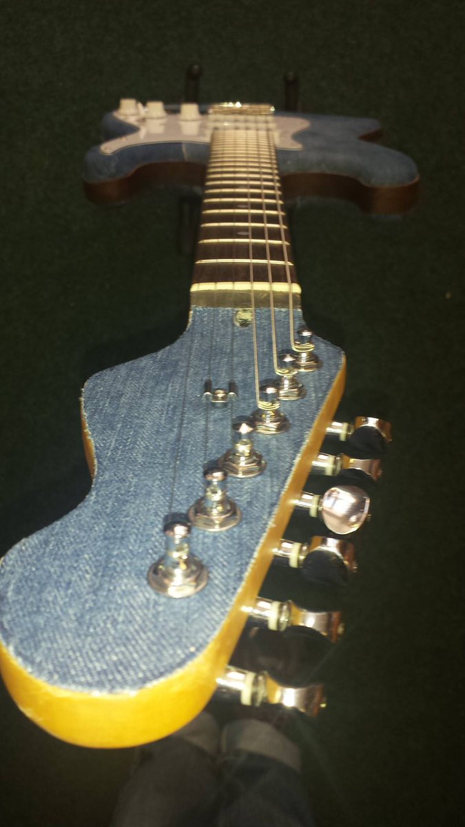 MusicGuildford's tweet image. It's #denimday apparently. Possibly the only place you'll find an electric guitar hand covered in denim jean fabric!