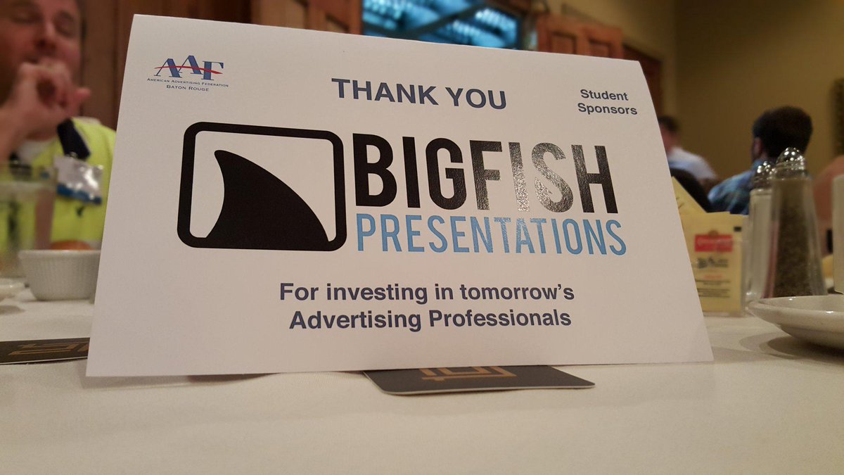 aafbr's tweet photo. Thanks @BigFishPresCo ! Our Student Sponsors! Yall Rock #awesome #aafbr http://t.co/GCLc8gBhTG