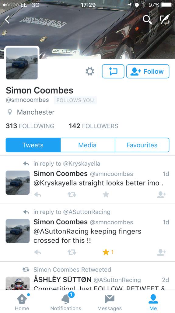 ASuttonRacing's tweet photo. Congratulations to @smncoombes who has won the 2x tickets to the final BTCC round at Brands Hatch! http://t.co/lhtDiXCxIG