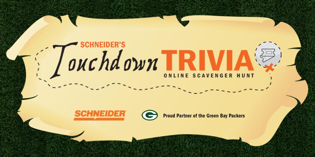 PackersPromos's tweet photo. Play along with @schneiderjobs #TouchdownTrivia! Follow clues to win Packers tickets: http://t.co/DWPkXMiarq http://t.co/wkV5tIICvf