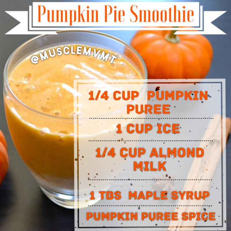 musclemvmt's tweet photo. Pumpkin Pie Smoothie Recipe🎃

🔸See Photo For Ingredients❗️

#pumpkin #smoothie #smoothierecipes #proteinshake #shake http://t.co/SboRaCNqC8