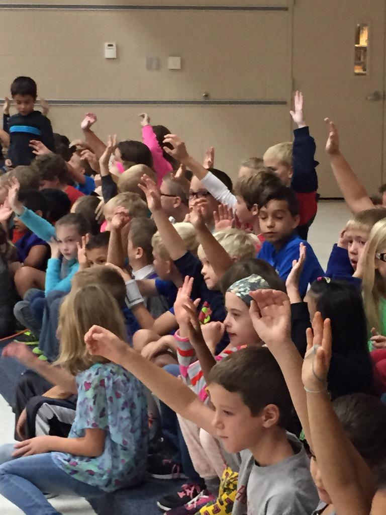 We got the chance to lead a town meeting today. The students did a great job!