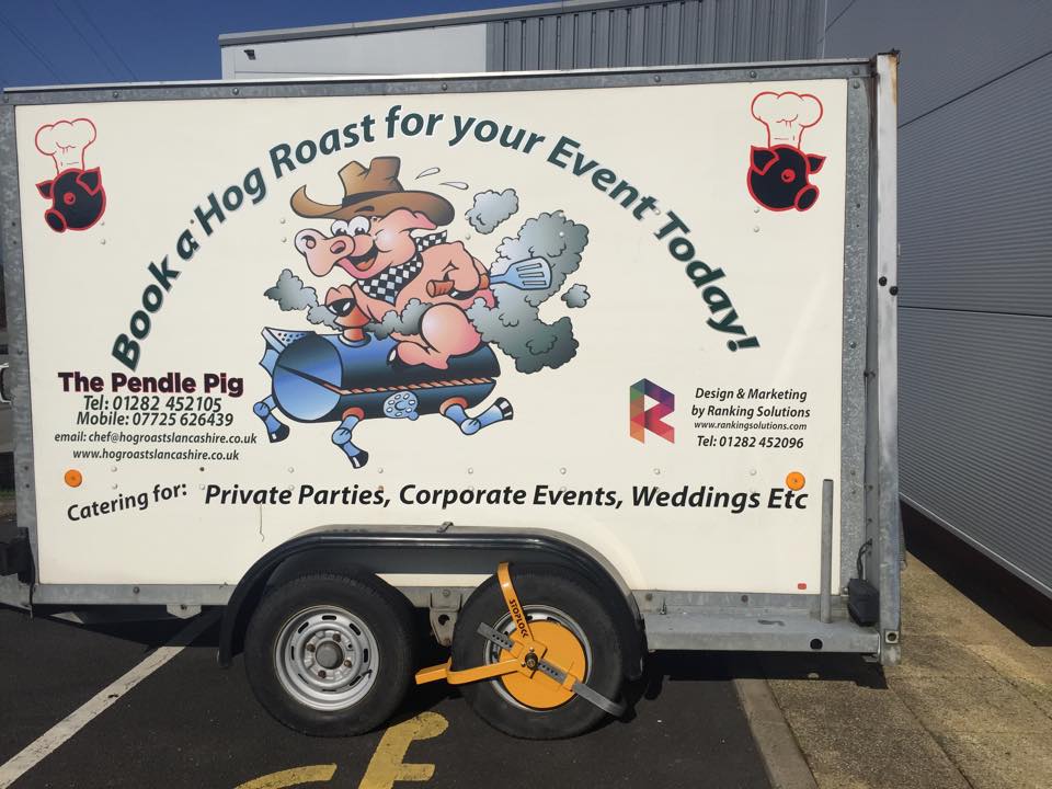 Our new #van and #trailer designs! #hogroast #lancashire #1pmlunch RT