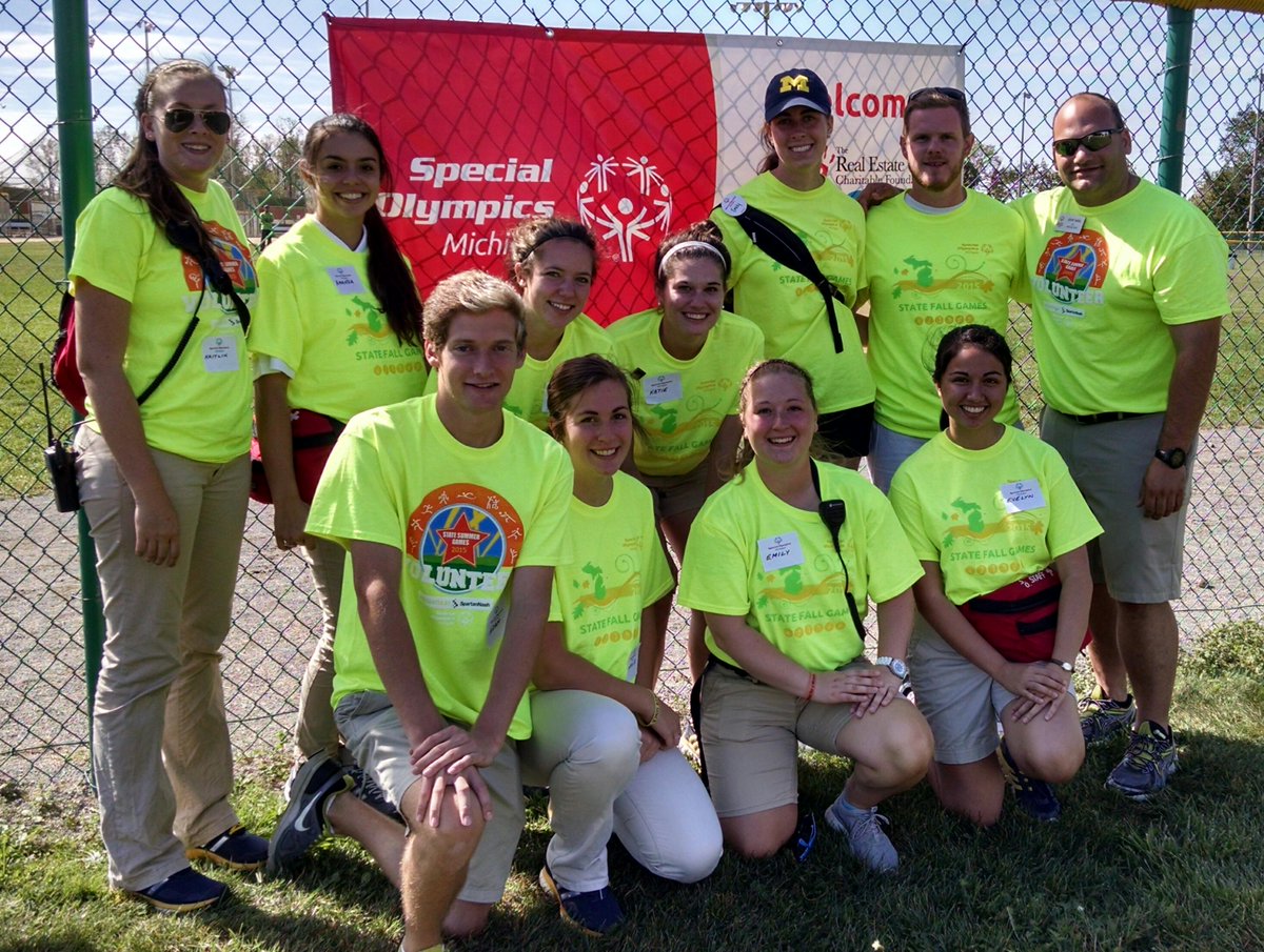 Last week, certified U-M athletic trainers &amp; students volunteered to help with the <a href="/SpOlympicsMI/">Special Olympics MI</a> Fall Games. #GoBlue