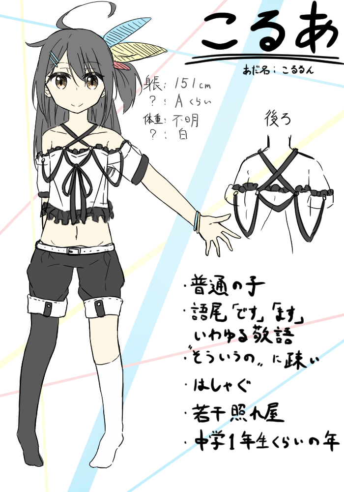 こるあちゃん試作段階です。白黒は彩度乏しくなるので変えたいけど難しい(/ω\)まだまだ練り足りないですね 
