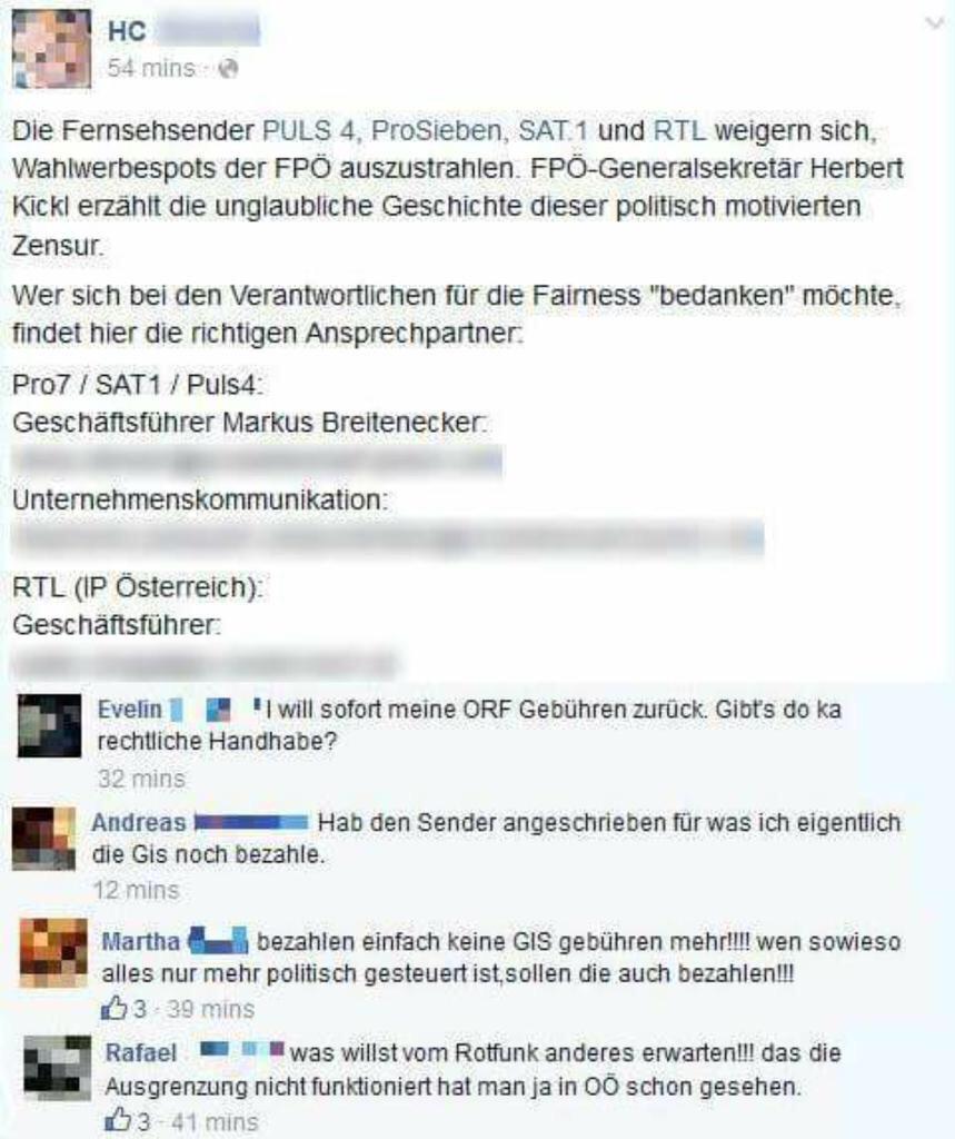 ArminWolf's tweet photo. Und ich habe den Verdacht, diese sehr empörten GIS-Zahler sind alle wahlberechtigt. 
(via @MHufnagl) http://t.co/rX8CDlHgaR