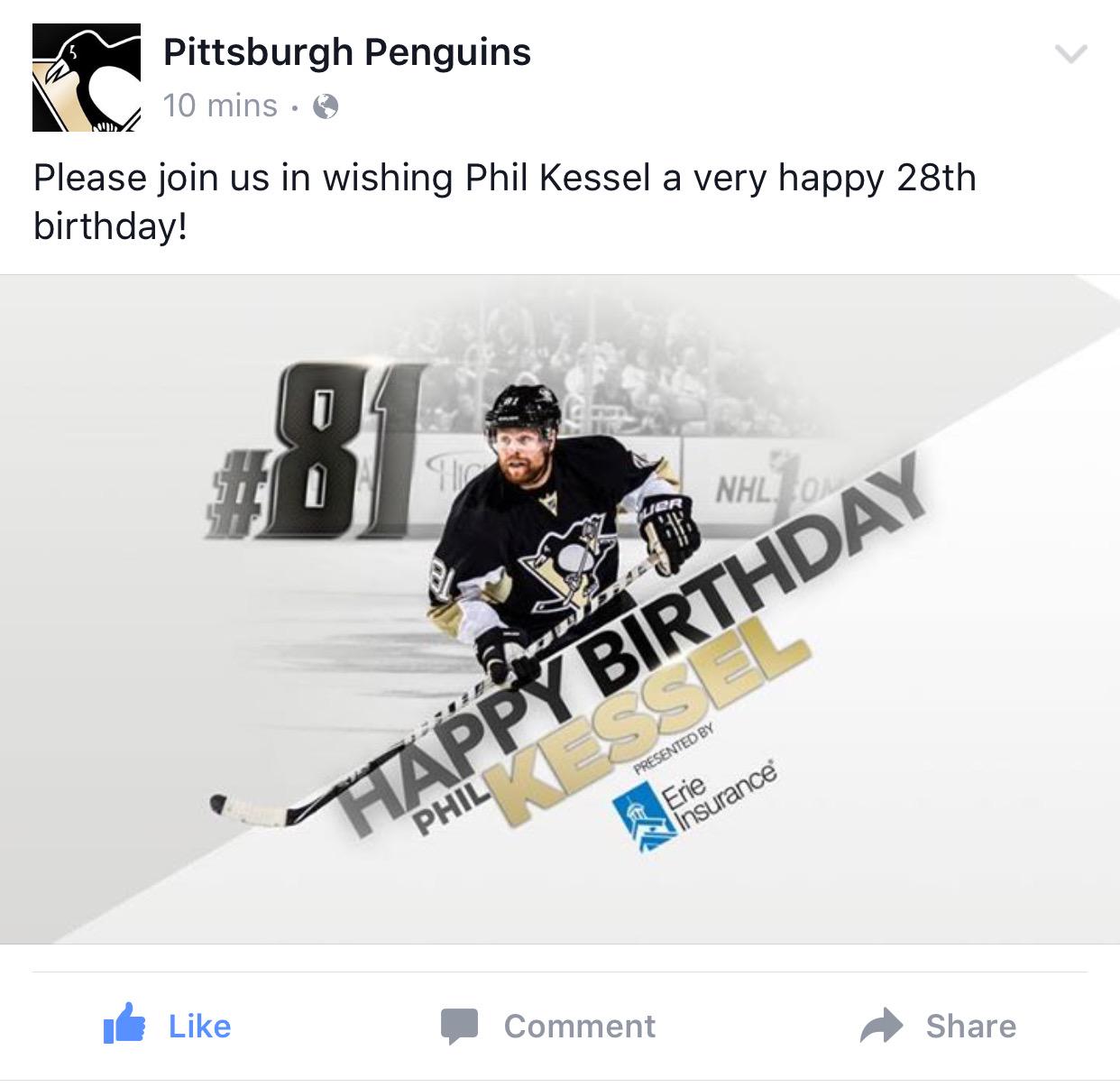 Happy Birthday Phil Kessel ! 