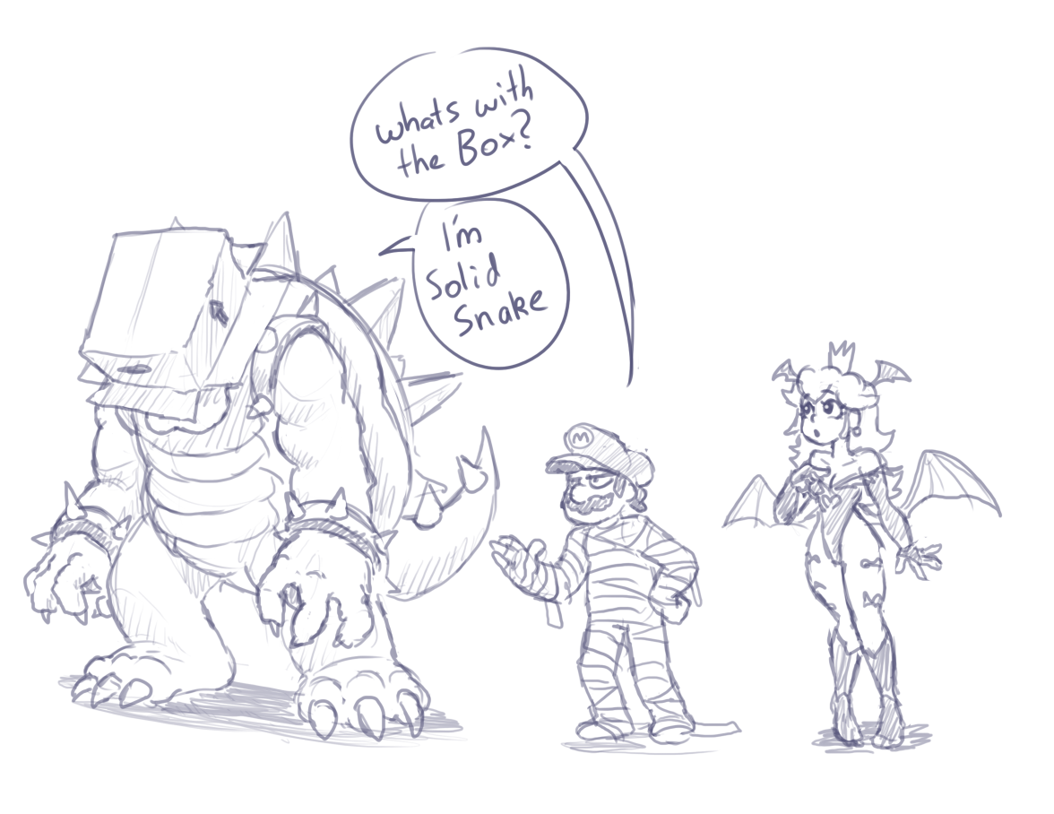 Bowser in his last minute Halloween costume 