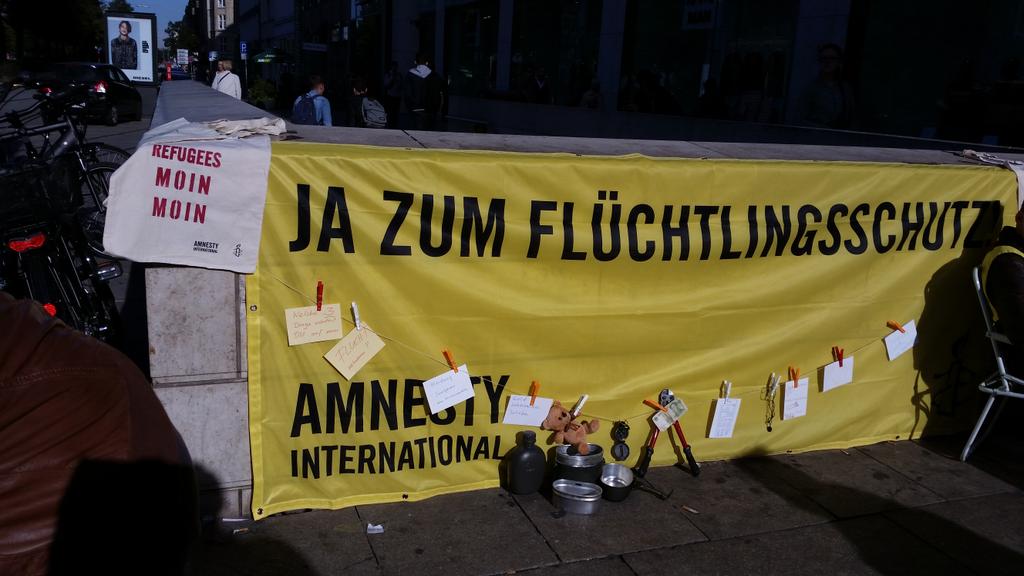 JA zum #Flüchtlingsschutz am nation. Flüchtlingstag! Kommt zu unserem Stand vor der Europapassage! #refugeeswelcome