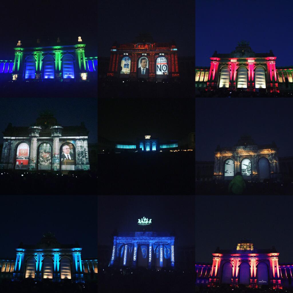 SabinaCarli's tweet photo. Pleasant athmosphere of Parc du #cinquentenaire and #soundsandlightsofunity yesterday evening in #bxl . Waw! http://t.co/RkZAtSvLyt