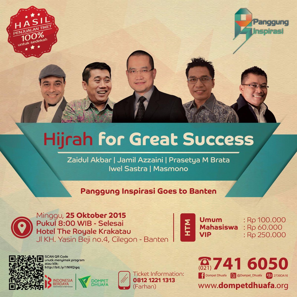 dompetdhuafaorg's tweet image. Ikuti Panggung Inspirasi banten | Minggu 25 Oktober 2015 @zaidulakbar @MindProvocateur @JamilAzzaini @iwelsastra19