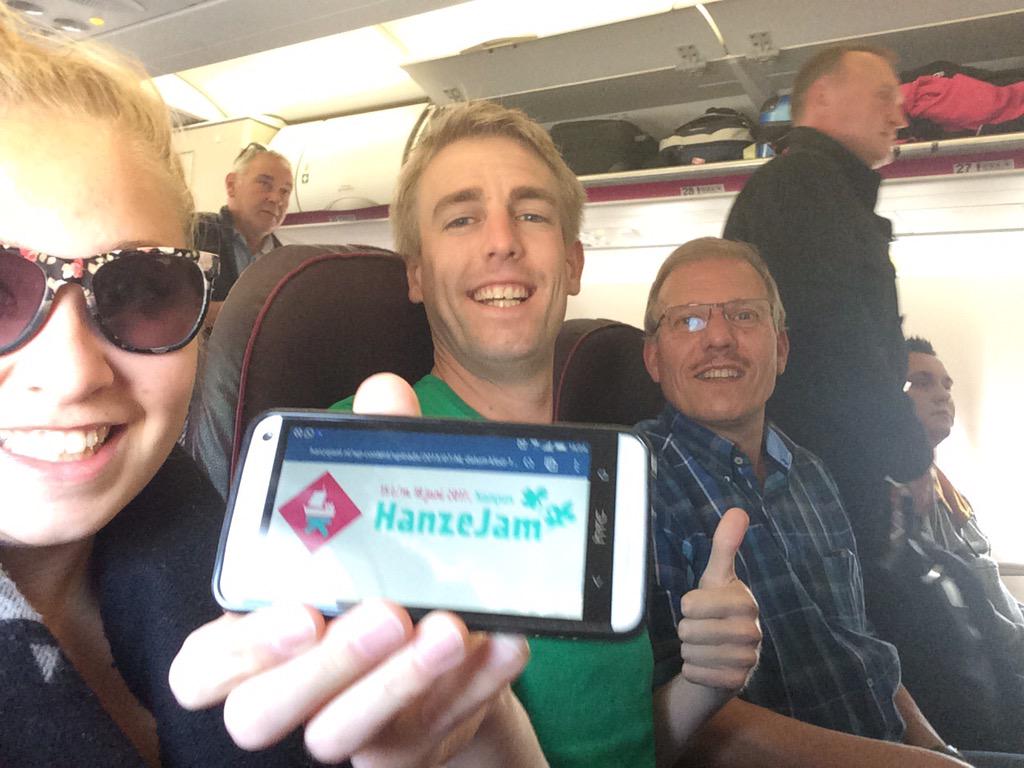 HanzeJam's tweet image. Naomi, Eelco en Martin zijn namens de organisatie van de #hanzejam2017 onderweg naar Gdansk, Polen.