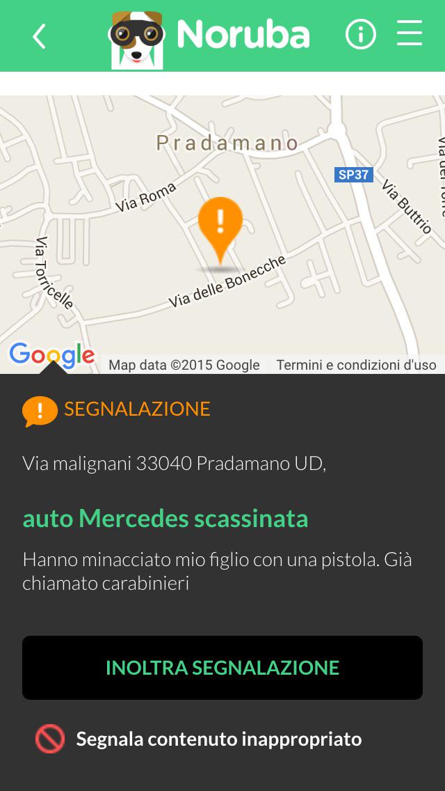 InfoNoruba's tweet photo. Alcuni esempi di segnalazioni reali effettuate dagli Utenti Noruba alle proprie comunità. #Noruba #sicurezza #app http://t.co/ljr01FHKS8