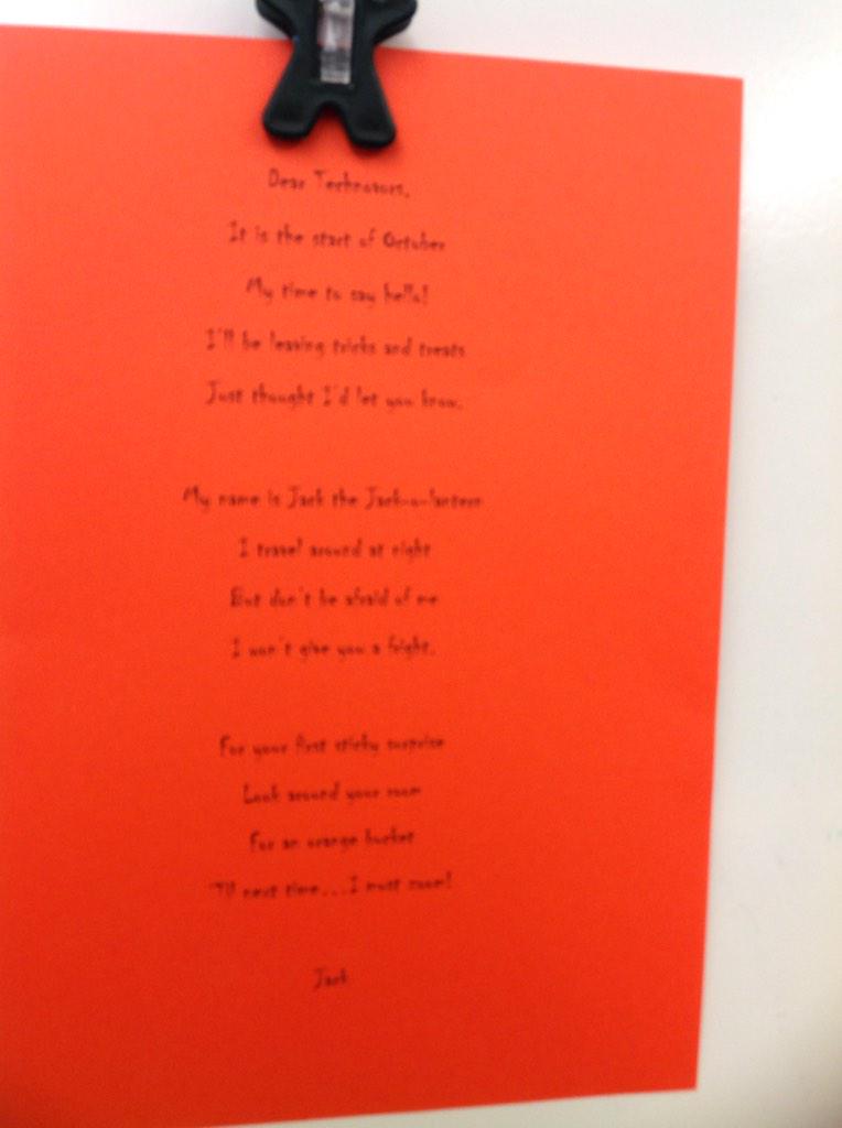 OSPiKids's tweet image. Our first visit from Jack the Jack -O-Lantern! He brought us stickers.