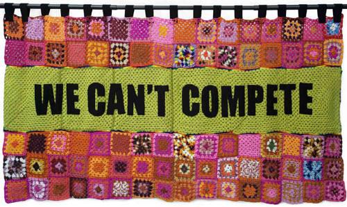 raultishness's tweet image. Thinking of Allyson Mitchell - We Can't Compete/We Won't Compete #transformdh @femtechnet