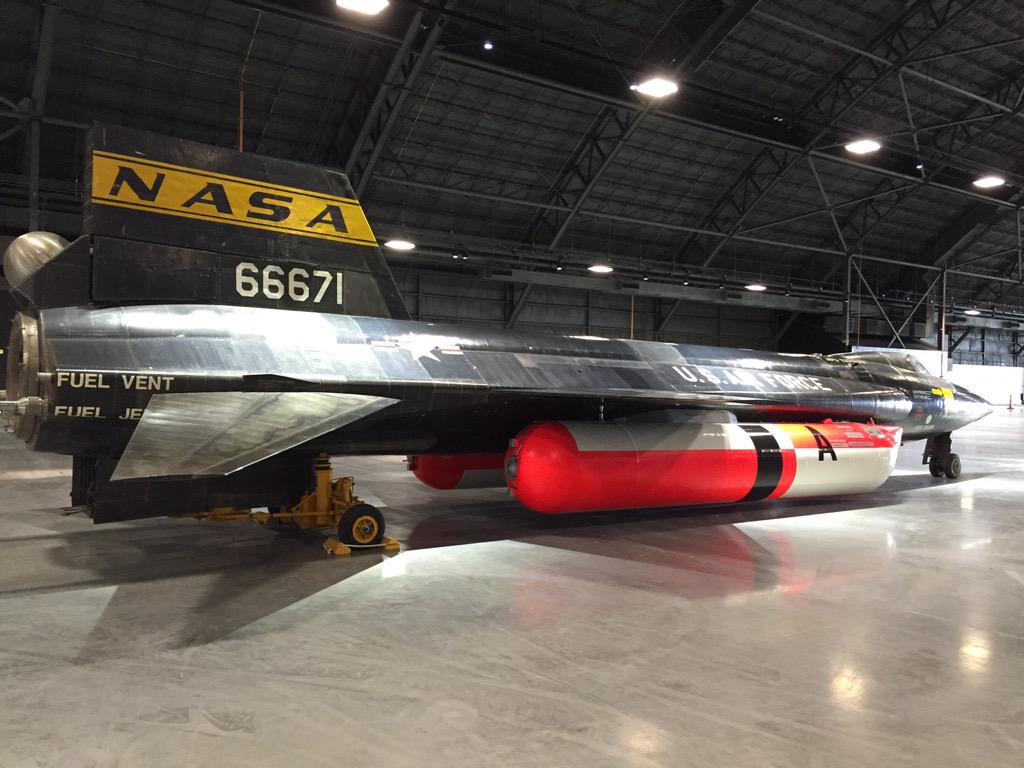 The X-15 in the fourth hangar at the NMUSAF
