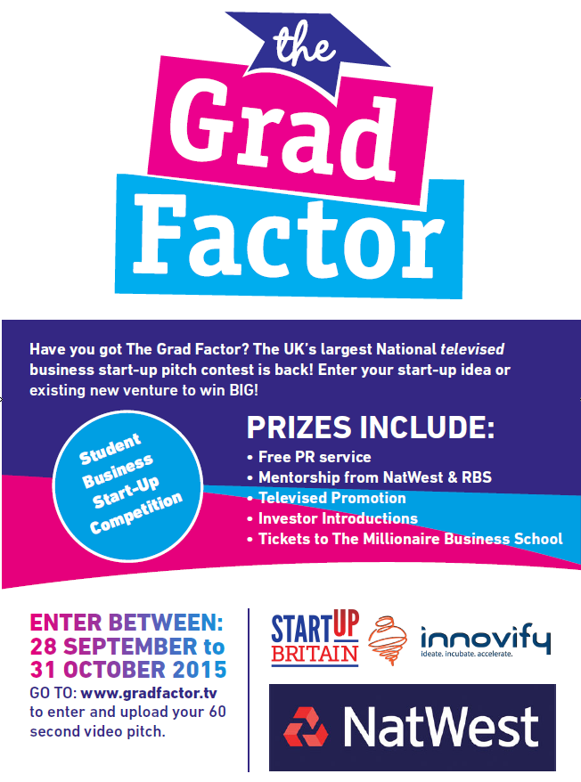 dmuenterprise's tweet photo. Enter  @GradFactorTV now for your chance to win a bumper support package for your business!
http://t.co/5EaPQEvmwi http://t.co/2Sv1Y4l9gL