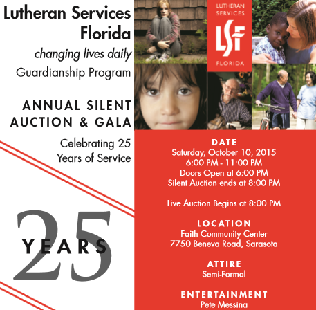 LutheranServFla's tweet photo. Join us next Saturday for #LSF’s 25th Annual Silent Auction and Gala! http://t.co/ZSWGuxgL69