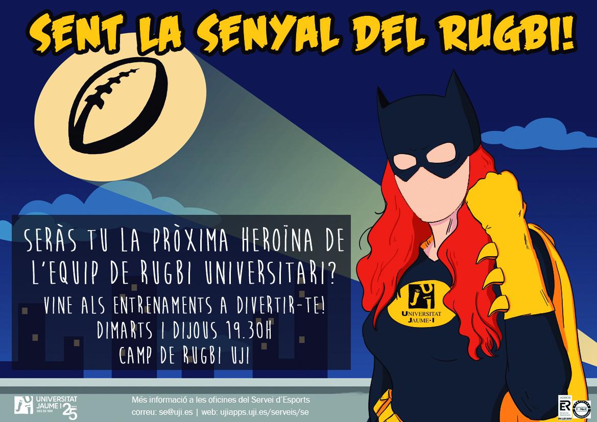 esportsUJI's tweet photo. Vine el dimarts 6 d'octubre a conèixer a les xiques de rugbi i forma part de l'equip! No te'n penediràs! #rugbi #CADU http://t.co/v71R8oVZIV