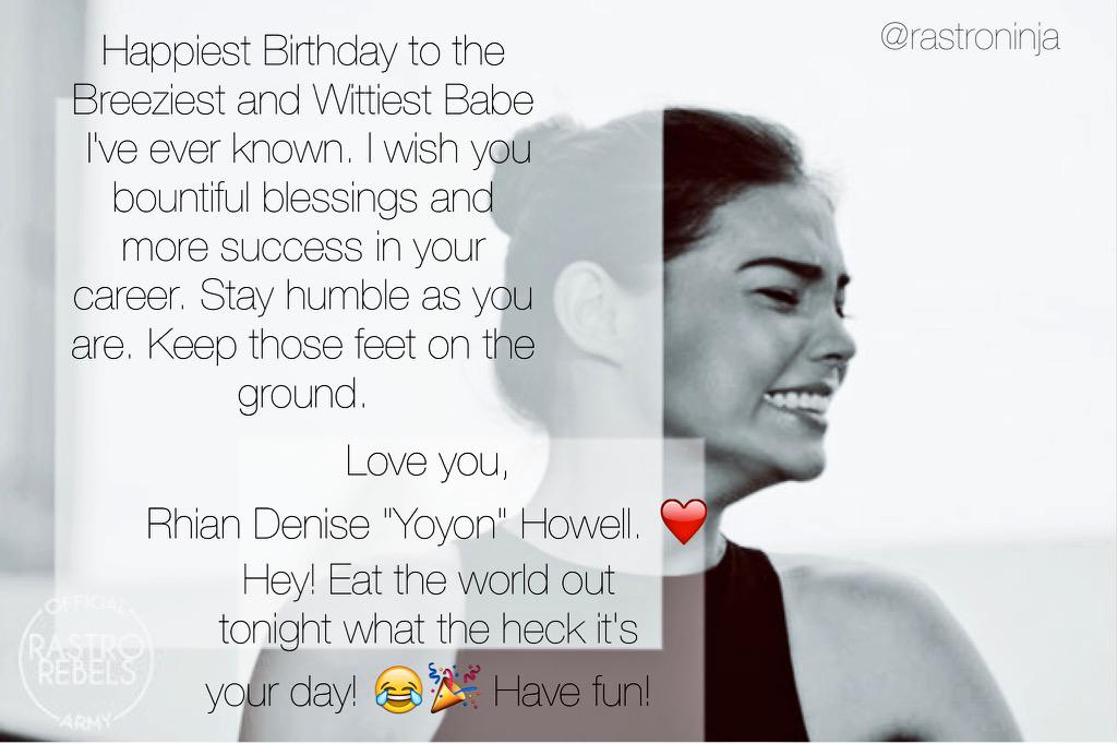 Happy Birthday Rhian Ramos, Love!  