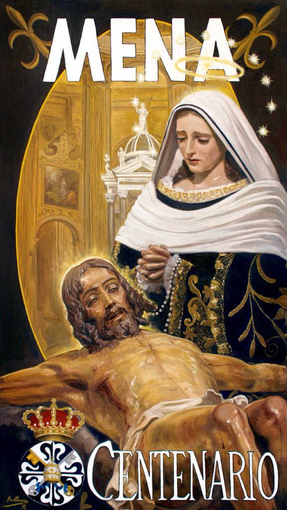 MLG_Mariana's tweet photo. #CofradiasMLG Carteles de los aniversarios de @cofradiamena y @correonistas, obras de @Raul_Berzosa. http://t.co/KIFpYACUuX