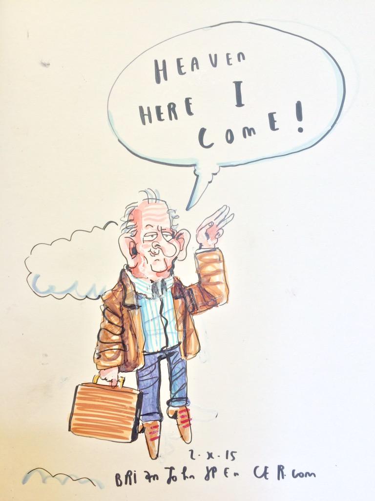 'Heaven here I come...'

#BrianFriel #CartoonduJour #inktober #inktober2015