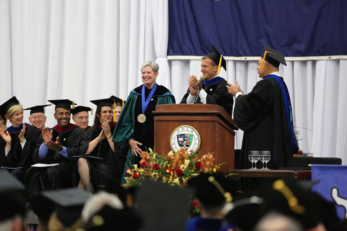 President Baenninger is officially installed! #DrewUniverCITY