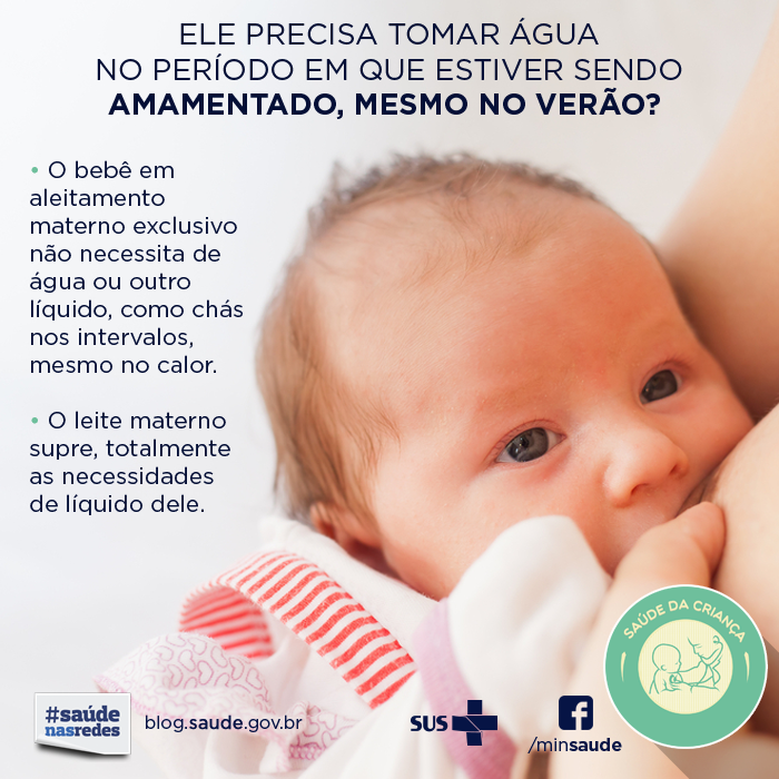 minsaude's tweet image. Mamães, sabiam q leite materno contém tudo o q seus bebês precisam até o 6º mês de vida, inclusive água?