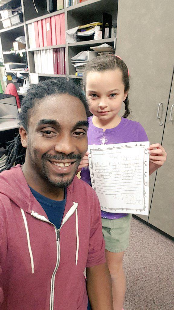 BoyscoutsPISD's tweet photo. @MemorialPISD One of the 2nd graders picked me as her staff member to write a nice note too #Bobcatscan #LoveMyJob http://t.co/vIZ8HbV6Ty