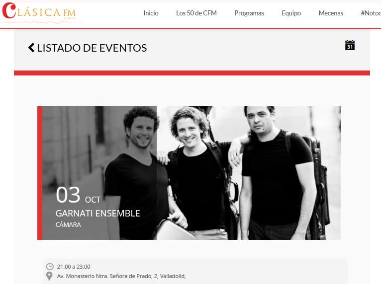 ClasicaFMRadio's tweet photo. No te pierdas hoy a @GarnatiEnsemble en @AMDValladolid a las 21 http://t.co/jF5tbeIERy ¡Bach en #TheHealingNotes! http://t.co/0aKk9iGLsY