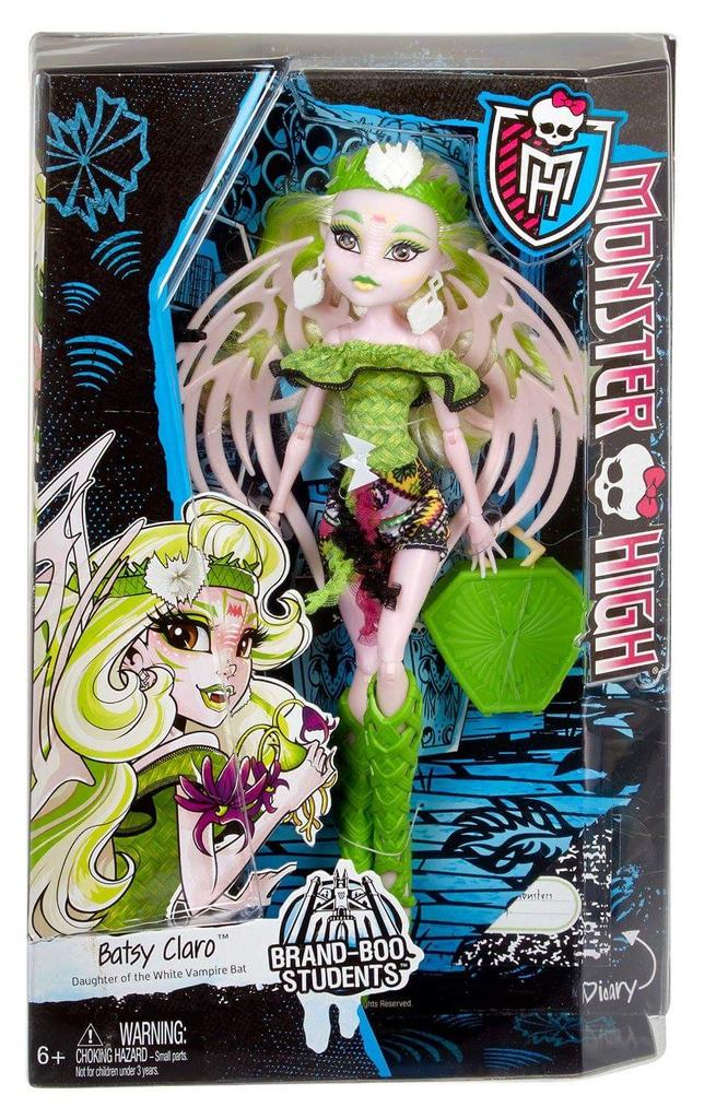 MargaretAnnPL's tweet photo. I am so in love with @MonsterHigh #BatsyClaro doll 💚 The new #BrandBooStudents doll line is fangtastic! 😍 http://t.co/1fT0D26xMo