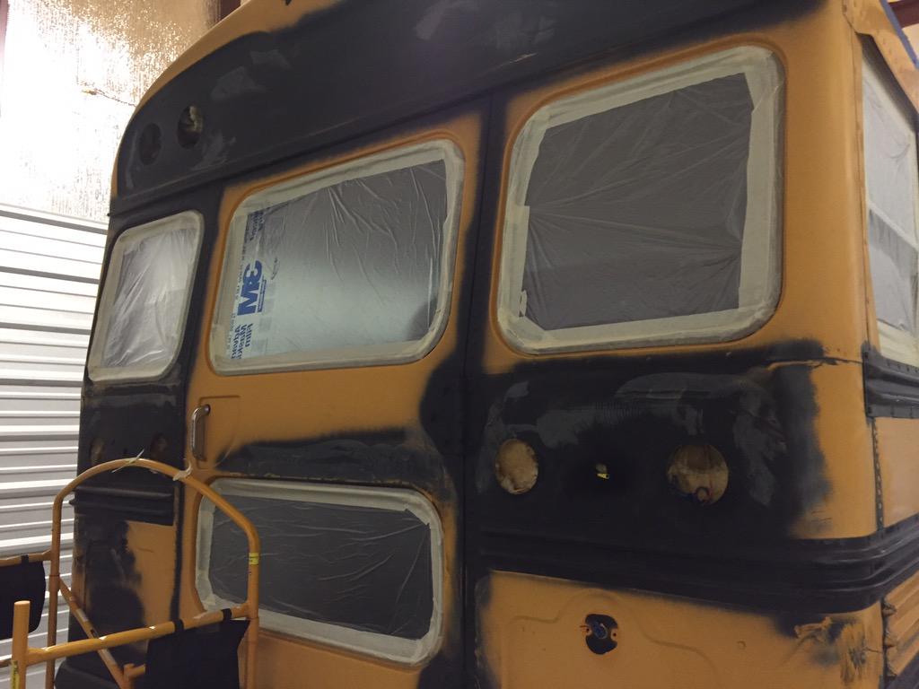 NPBC_BusThemIn's tweet photo. Lots and lots of taping. #buswork http://t.co/qaDyj2LkO8