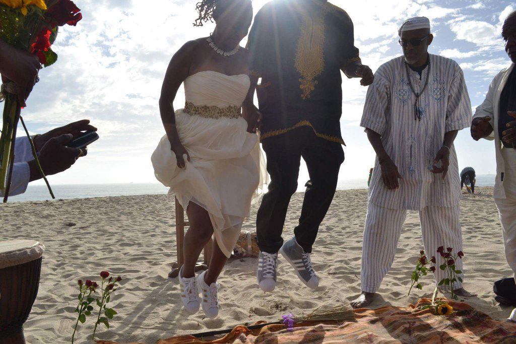 msnayo's tweet image. Me and my groom @JAHIasPE2_0  jumping the broom in #ShellToes @adidas