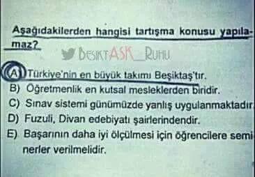 Besiktasin_sesi's tweet photo. Doğru cevap  ;) http://t.co/b9dT447O5I