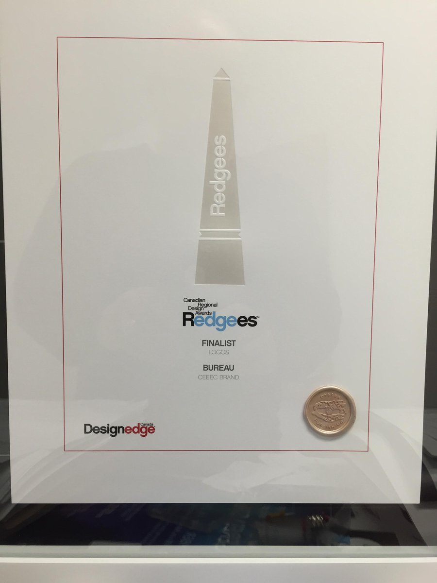 Congrats to <a href="/bureau/">Bureau</a> for their nomination for the Redgees design awards for <a href="/CEEEC_LU/">CEEEC</a> 's logo!