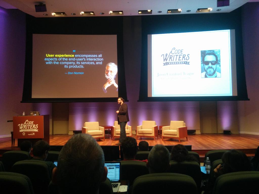 Everyone is a user experience professional.  #codewritersworkshop