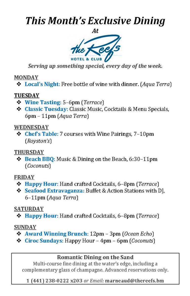 thereefslocals's tweet photo. There’s something to do every night at The Reefs! http://t.co/ftjGwGjzGs
