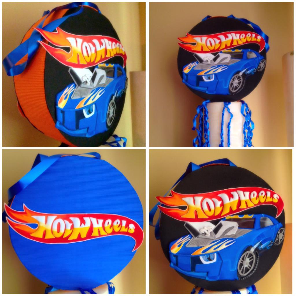 PartyTimeEva's tweet image. Hot Wheels piñata! #cars #birthday #party #surprise #fun