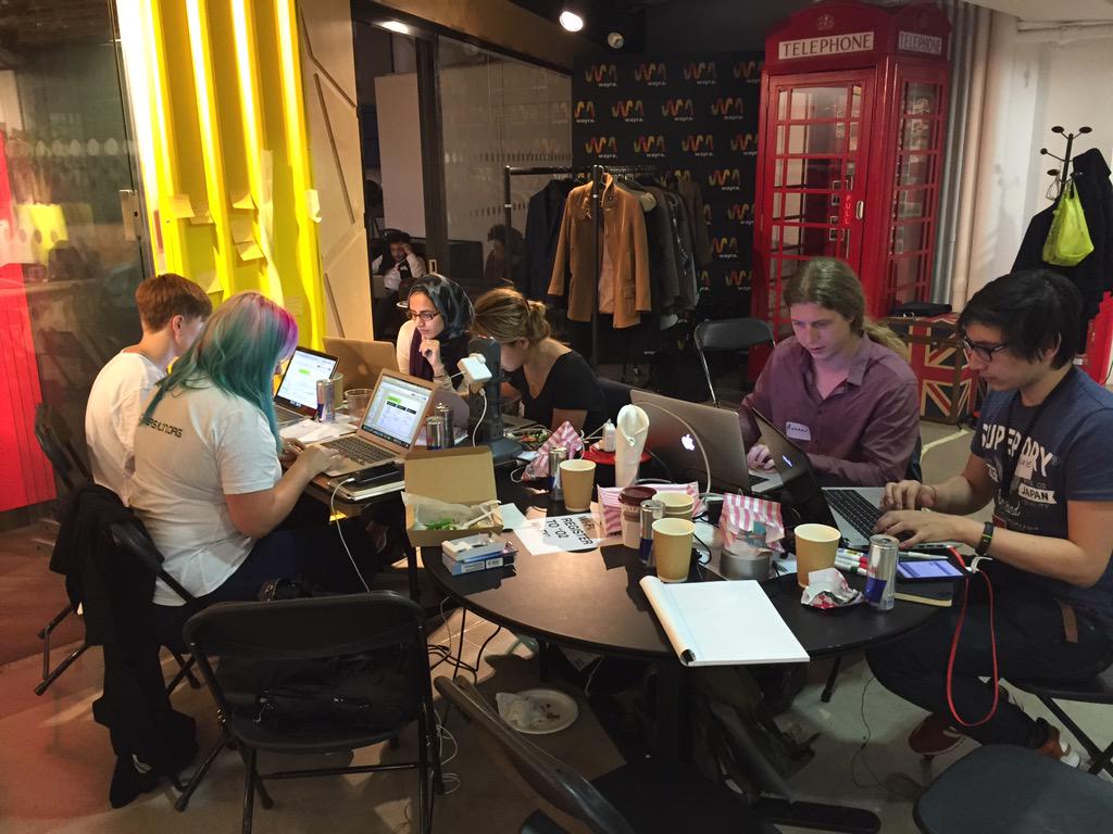 rewiredstate's tweet image. Nearly presentation time! #Techfugees