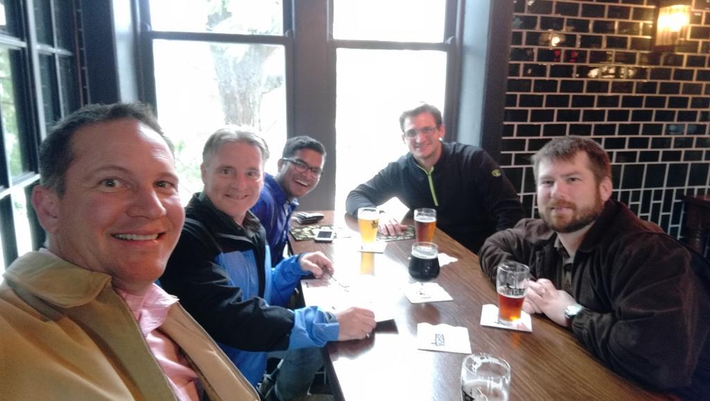 jbarrowcsa's tweet photo. Dr. Liang educated us Beer cements the knowledge #Taftalehouse #engineeringtheearth  #TGIF #localbrew #worldsmileday http://t.co/3kDv6ZuBMX