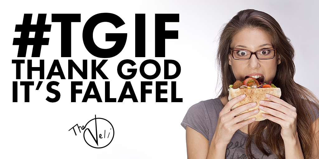 theveli_'s tweet photo. We're making #TGIF our own... #FalafelFriday http://t.co/tROLfvXXV8